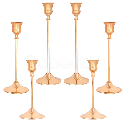 2 Sets Iron Candle Holders AJEW-GL0002-92-1