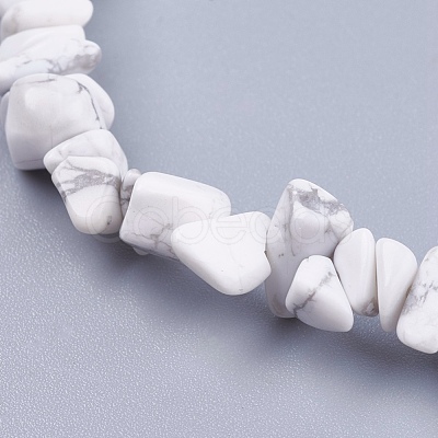 Natural Howlite Stone Bead Strands X-G-R192-15-1