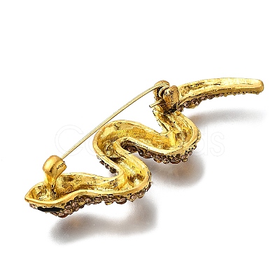 Snake Rhinestones Pins JEWB-M051-02G-02-1