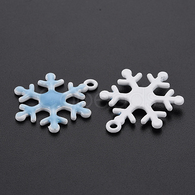 Spray Painted Alloy Enamel Pendants X-ENAM-N055-036B-NR-1
