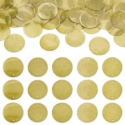 50Pcs Spray Painted Natural Capiz Shell Connector Charms BSHE-TA0001-20B-1