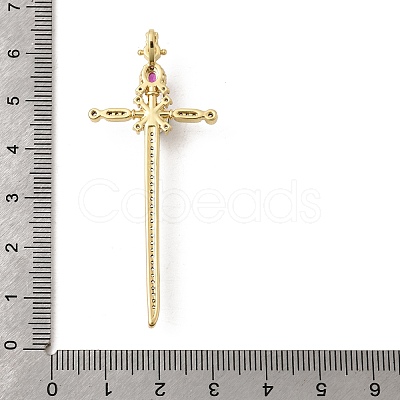 Brass Micro Pave Cubic Zirconia Pendants KK-H267-047G-01-1