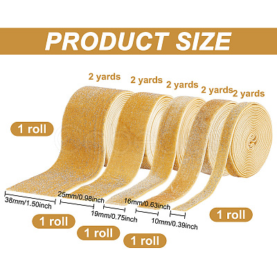 10 Yards 5 Sizes Single Face Velvet Ribbon OCOR-BC0005-45-1