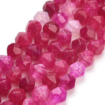 Natural Agate(Dyed & Heated) Beads Strands G-K425-B07-01-1