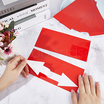 PVC Self Adhesive Arrow Label Stickers DIY-WH0504-18E-1