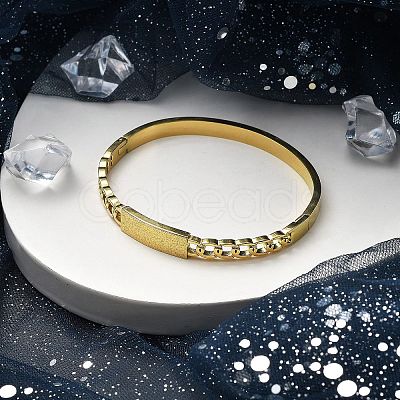Ion Plating(IP) 304 Stainless Steel Hinged Bangles for Women BJEW-A011-21G-1