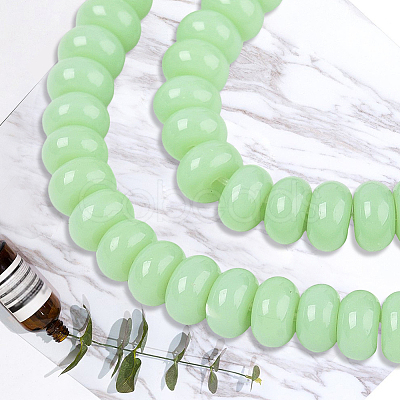 3Starnds Opaque Spray Painted Glass Beads GLAA-PA0001-35B-1