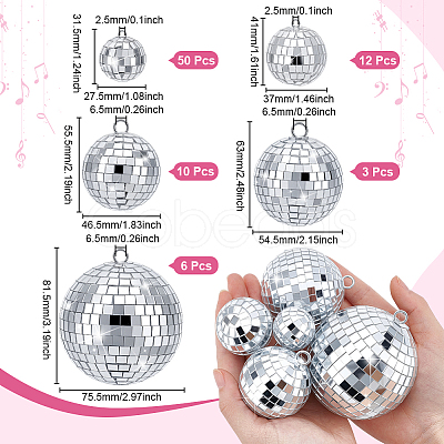 81Pcs 5 Styles Glass Pendants FIND-GW0001-02-1