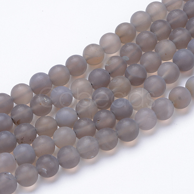 Natural Agate Stone Beads Strands X-G-T055-10mm-08-1