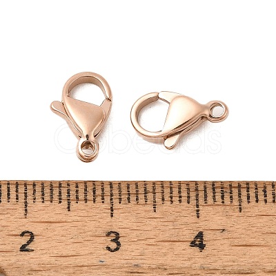 Ion Plating(IP) 304 Stainless Steel Lobster Claw Clasps LS-STAS-AB12-RG-1