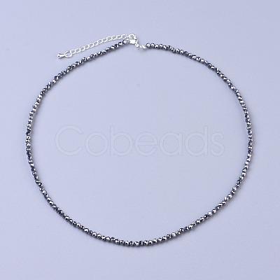 Terahertz Stone Beaded Necklaces NJEW-K114-B-A22-1