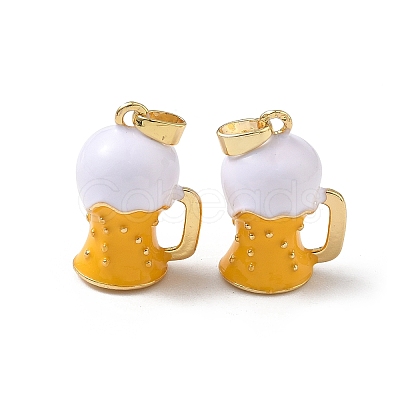 Brass Enamel Pendants KK-F924-09G-02-1
