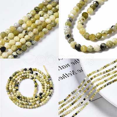 2 Strands Natural Lemon Turquoise(Jasper) Beads Strands G-NB0003-13-1
