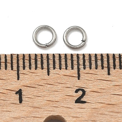 Tarnish Resistant 304 Stainless Steel Open Jump Rings STAS-Q186-02-4x0.7mm-1