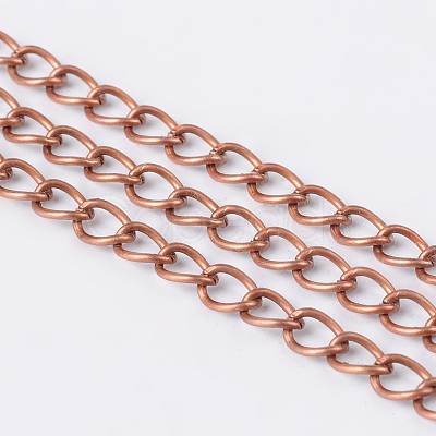 Brass Twisted Chains X-CHC-Q001-5x4mm-R-1