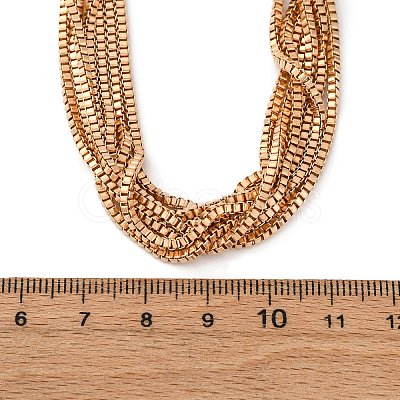 Iron Box Chain Necklaces NJEW-U046-03G-1