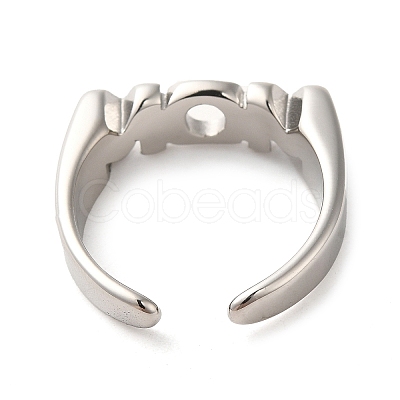 Non-Tarnish Mother's Day Theme 304 Stainless Steel Rings for Women RJEW-D023-01G-02-1