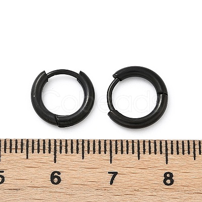 202 Stainless Steel Huggie Hoop Earrings EJEW-F111A-11mm-EB-1