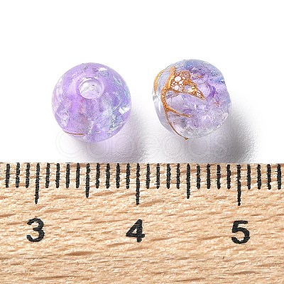 Transparent Crackle Acrylic Beads DACR-D300-01H-8mm-1