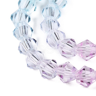 Gradient Color Baking Paint Glass Bead Strands DGLA-A039-T2mm-A05-1