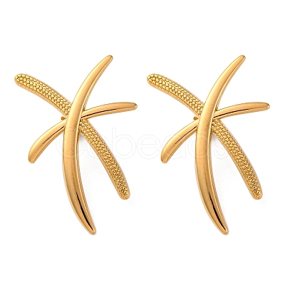 304 Stainless Steel Stud Earrings EJEW-B122-04G-1
