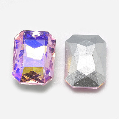 Pointed Back Glass Rhinestone Cabochons RGLA-T019-13x18mm-01-1