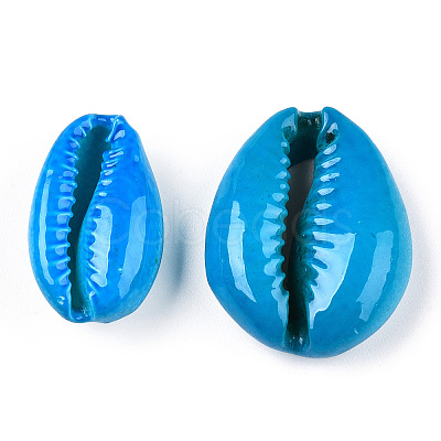 Spray Paint Cowrie Shell Beads LS-SHEL-S274-26E-1
