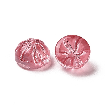 Transparent Spray Painted Glass Beads GLAA-I050-09D-1