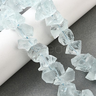 Glass Imitation Aquamarine  Beads Strands G-I283-F29-1