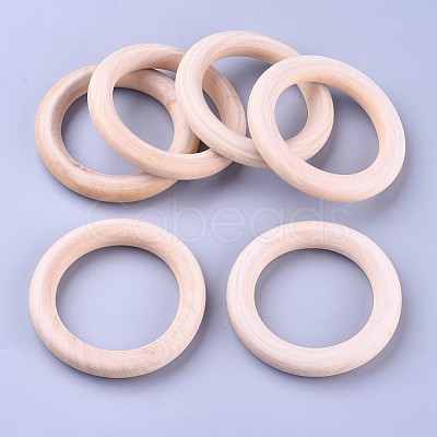 Unfinished Wood Linking Rings X-WOOD-F002-01-65mm-1