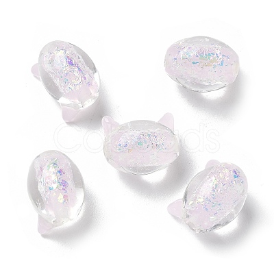 Handmade Foil Lampwork Beads Strands FOIL-Z001-04F-1