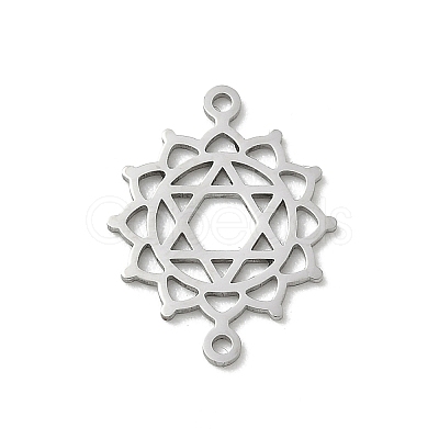 Chakra 304 Stainless Steel Connector Charms SA-CBA28C1-01D-P-1