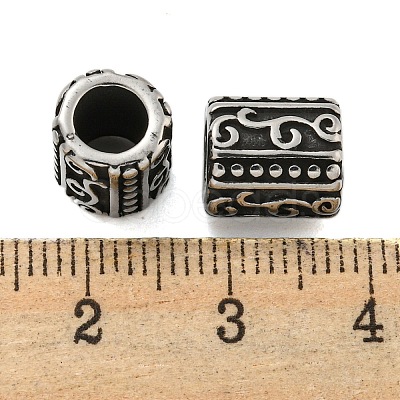 Column 304 Stainless Steel European Beads LS-STAS-E214-10AS-05-1