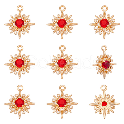 10Pcs Brass Micro Pave Cubic Zirconia Pendants KK-NB0003-94B-1