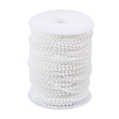 Acrylic Pearl Ball Chains AJEW-WH0766-47B-1