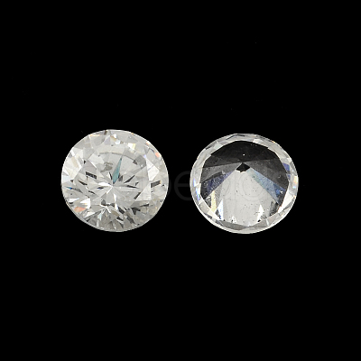 Diamond Shaped Cubic Zirconia Pointed Back Cabochons ZIRC-R004-10mm-01-1