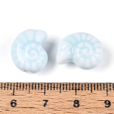 Glazed Porcelain Beads PORC-I028-02G-01-1