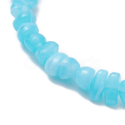 3Pcs 3 Color Acrylic Chips Beaded Stretch Bracelets Set BJEW-JB09387-1