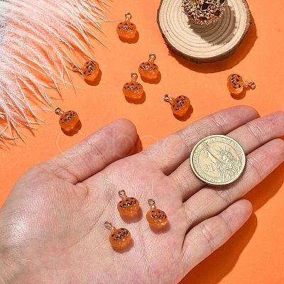 10Pcs Halloween Theme Transparent Resin Charms RESI-CJ0002-93-1