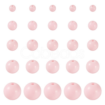 100Pcs 5 Styles Opaque Acrylic Beads MACR-TADJ0001-12G-1