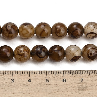 Tibetan Style dZi Beads Strands GG-CBA4812-B10-10MM-1