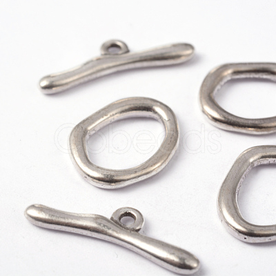 Alloy Toggle Clasps X-PALLOY-G014-AS-1