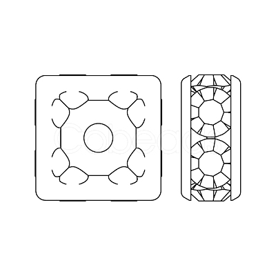 Preciosa® MAXIMA Crystal Multi-Stones Settings X-PRC-MC8-00030-G-1