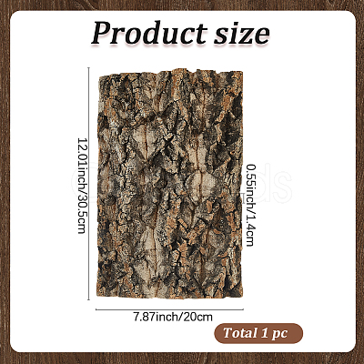 Wood Tree Rind Decoration AJEW-WH20064-07B-1