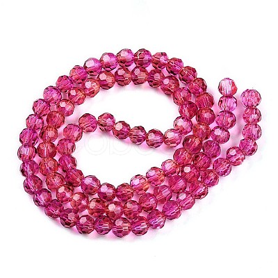 Baking Paint Transparent Glass Beads Strands X-DGLA-A035-T4mm-A03-1