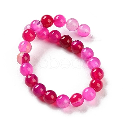 Natural Striped Agate/Banded Agate Beads Strands X-G-Z060-A01-B06-1