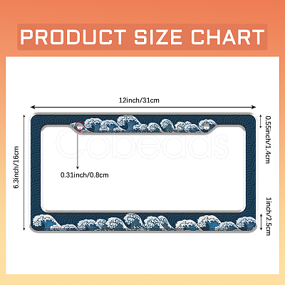 Aluminum Alloy Decoration Frame AJEW-WH0442-006-1