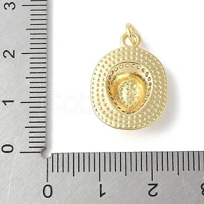 Brass Micro Pave Clear Cubic Zirconia Pendants ZIRC-I071-11G-1