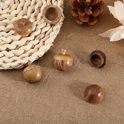 Rosewood Apple Box Jewelry Pendants WOOD-WH0027-64A-1