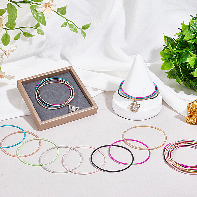 80Pcs 8 Colors Spring Bracelets TWIR-PH0001-12-1